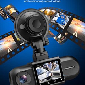 Dual Dash Cam 1080P, Dash Cam Front and Inside, Dash Camera for Cars with 32GB SD Card, Infrared Night Vision, 1.5 inch IPS Screen, Loop Recording, Accident Lock, WDR, Parking Monitor for Taxi Driver