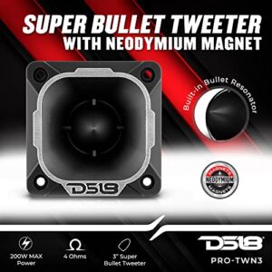 DS18 PRO-TWN3 PRO 2.5 Inches High Compression Neodymium Tweeter 200 Watts 1" Voice Coil (1 Speaker)