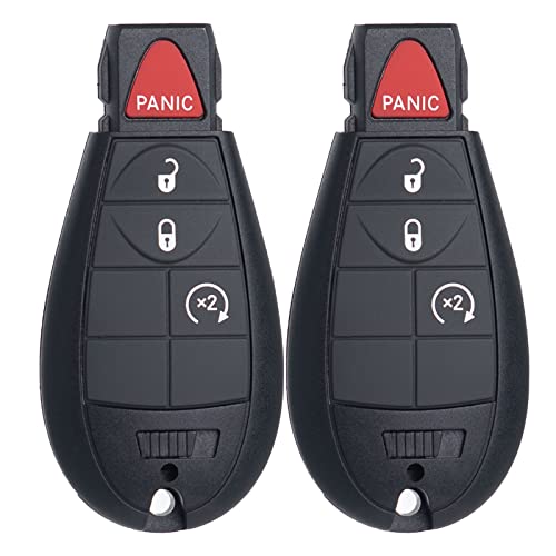 Key Fob FOBIK Keyless Remote Start Replacement Fits for Dodge Ram 1500 2500 2009 2010 2011 2012 Grand Caravan Charger Challenger Durango Journey Jeep Grand Cherokee Commander Chrysler Town Country