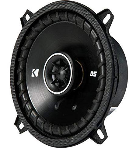 Kicker D-Series 5.25 Inch 200W Max Power Steel 2 Way 4-Ohm Coaxial Automobile Vehicle Audio Speakers for Car Doors, Black, 4 Pack