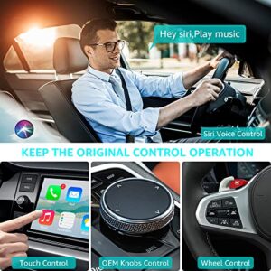 [2023 Newest] Wireless CarPlay Adapter, CarPlay Dongle for Factory Wired CarPlay Cars, Convert Wired to Wireless CarPlay, Plug & Play Auto Connect No Delay Online Update for Cars Year 2016-2023