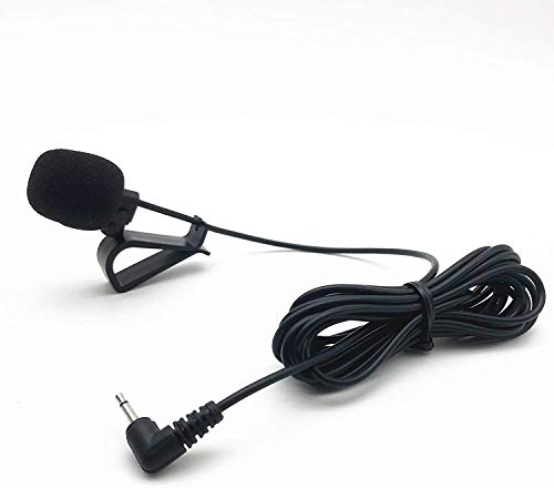 Car Microphone 2.5 mm Mic Compatible for Pioneer AVH-2400NEX,AVH-1400NEX,AVH-201EX,AVH-200EX,MVH210EX,AVH-4200NEX,AVH-2500NEX,AVH-290bt,AVH-x390bs,AVH-X2800BS Car Stereo CD DVD Player Radio Navigation