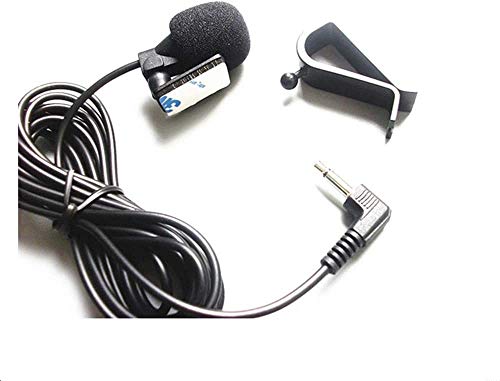 Car Microphone 2.5 mm Mic Compatible for Pioneer AVH-2400NEX,AVH-1400NEX,AVH-201EX,AVH-200EX,MVH210EX,AVH-4200NEX,AVH-2500NEX,AVH-290bt,AVH-x390bs,AVH-X2800BS Car Stereo CD DVD Player Radio Navigation