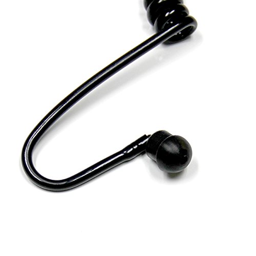 MaximalPower Twist On Replacement Black Coiled Acoustic Tube for Two-Way Radio Surveillance and Listen Only Earpiece (1 Pack)