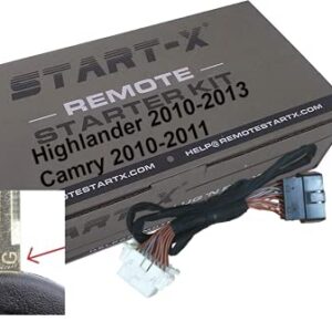 Start-X Remote Start Kit for Highlander 2010-2013 & Camry 2010-2011, G Key Only || Plug N Play