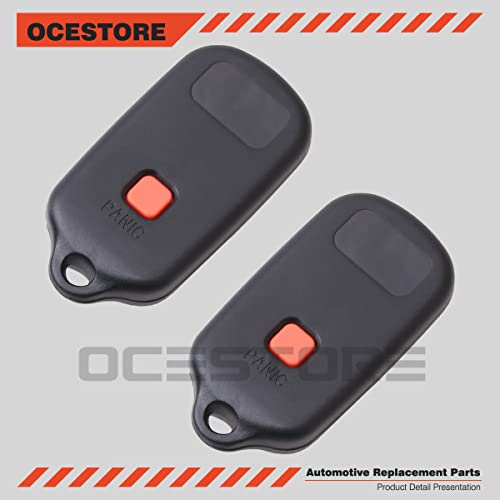 OCESTORE 2Pcs HYQ12BBX Car Key Fob Keyless Control Entry Remote HYQ12BAN 2 Button Vehicles Replacement Compatible with FJ Cruiser Echo Prius Rav4 Tundra 89742-0C020 89742-20200