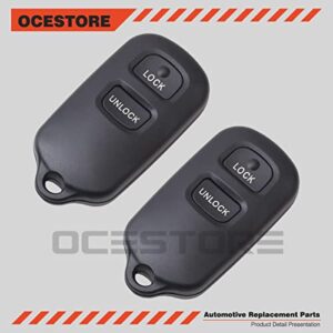 OCESTORE 2Pcs HYQ12BBX Car Key Fob Keyless Control Entry Remote HYQ12BAN 2 Button Vehicles Replacement Compatible with FJ Cruiser Echo Prius Rav4 Tundra 89742-0C020 89742-20200