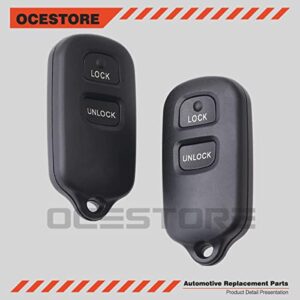 OCESTORE 2Pcs HYQ12BBX Car Key Fob Keyless Control Entry Remote HYQ12BAN 2 Button Vehicles Replacement Compatible with FJ Cruiser Echo Prius Rav4 Tundra 89742-0C020 89742-20200