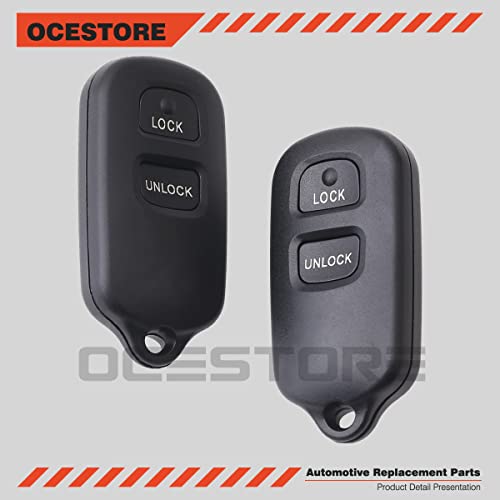 OCESTORE 2Pcs HYQ12BBX Car Key Fob Keyless Control Entry Remote HYQ12BAN 2 Button Vehicles Replacement Compatible with FJ Cruiser Echo Prius Rav4 Tundra 89742-0C020 89742-20200