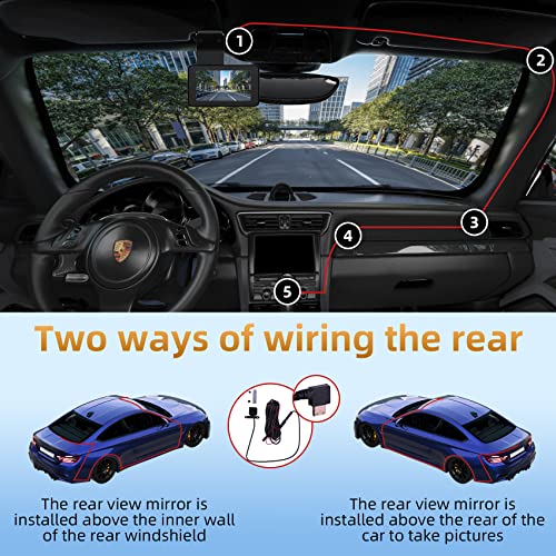 Ajvvf Dash Cam Front and Rear, 1080P Dashcam for Cars,170°Wide Angle Dashboard Cameras， Super Night Vision, G-Sensor, Loop Recording, Motion Detection, 24 Hours Parking Monitor with 32GB Card…