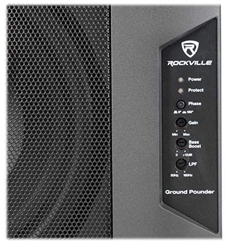 Rockville Ground Pounder 800w Powered Dual 10" Car Subwoofer/Aluminum Enclosure