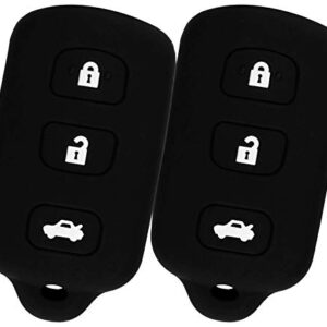 KeyGuardz Keyless Remote Car Key Fob Shell Cover Soft Rubber Case for Toyota Avalon Camry Solara GQ43VT14T HYQ12BAN (Pack of 2)