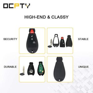 OCPTY 1X Flip Key Entry Remote Control Entry Remote Key Fob Transponder Ignition Key for 15 16 17 for Ram 1500 2500 3500 4000 4500 5500 3.0L 3.6L 5.7L 6.4L 6.7L GQ4-53T