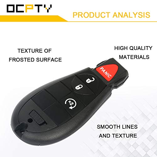 OCPTY 1X Flip Key Entry Remote Control Entry Remote Key Fob Transponder Ignition Key for 15 16 17 for Ram 1500 2500 3500 4000 4500 5500 3.0L 3.6L 5.7L 6.4L 6.7L GQ4-53T