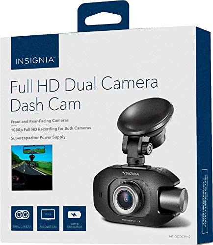 Insignia - Front and Rear Camera Dash Cam - Black