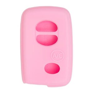 keyless2go replacement for new silicone cover protective case for smart prox keys with fcc hyq14aab – pink