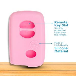 Keyless2Go Replacement for New Silicone Cover Protective Case for Smart Prox Keys with FCC HYQ14AAB - Pink