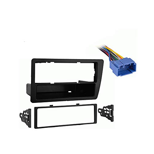 Compatible with Honda Civic 2001 2002 2003 2004 2005 Single DIN Stereo Harness Radio Dash Kit Excluding SI SE