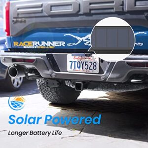 Upgrade Solar Wireless Backup Camera for Truck, AUTO-VOX 3Mins No Wires Install with Battery Powered Car Back Up Camera Systems, IP69K Waterproof Vehicles License Plate Reverse Camera for Trailer/SUV