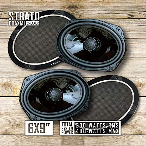 CT Sounds Strato 6x9” 320 Watt 2-Way Weatherproof Coaxial Car Speakers, Pair