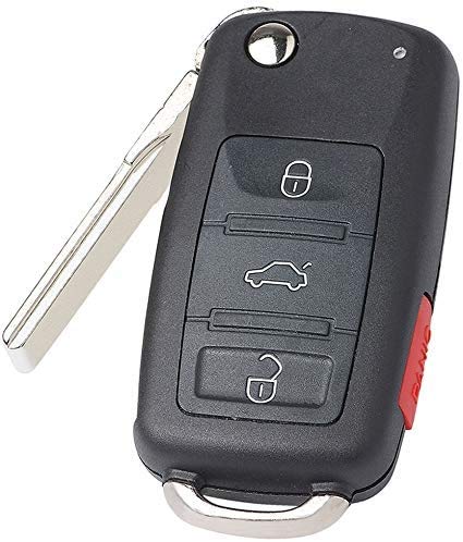 Keymall keyless Entry Replacement Car Key 315MHz ID48 3+1B Fob Remote for Volkswagen VW Golf Eos GTI Jetta Passat Touareg Tiguan CC, 5K0837202R, NBG010180T