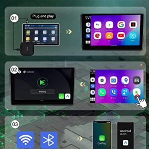 CarlinKit Ai Box CarPlay,Android System+Wireless CarPlay Adapter,Android Auto Wireless 8 Cord,4+64G,4G Cellular,Wireless Android Auto,Built-in Navigation,fit for car from 2017 to Now