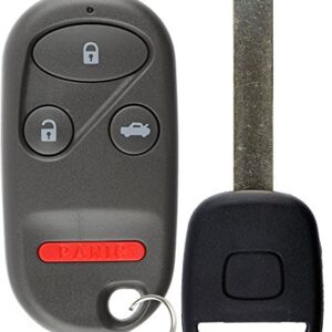 KeylessOption Keyless Entry Car Remote Fob With Uncut High Security T5 Ignition Transponder Key Replacement For OUCG8D-344H-A