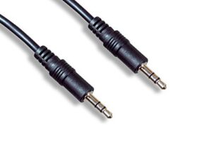 cablelera 3.5mm stereo m/1′, 28awg audio cable, black (zcuufemm-01)