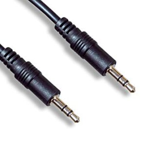 Cablelera 3.5mm Stereo M/1', 28AWG Audio Cable, Black (ZCUUFEMM-01)