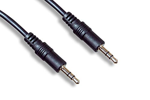 Cablelera 3.5mm Stereo M/1', 28AWG Audio Cable, Black (ZCUUFEMM-01)