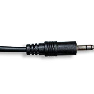 Cablelera 3.5mm Stereo M/1', 28AWG Audio Cable, Black (ZCUUFEMM-01)