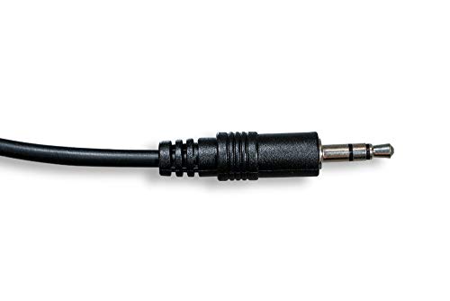 Cablelera 3.5mm Stereo M/1', 28AWG Audio Cable, Black (ZCUUFEMM-01)