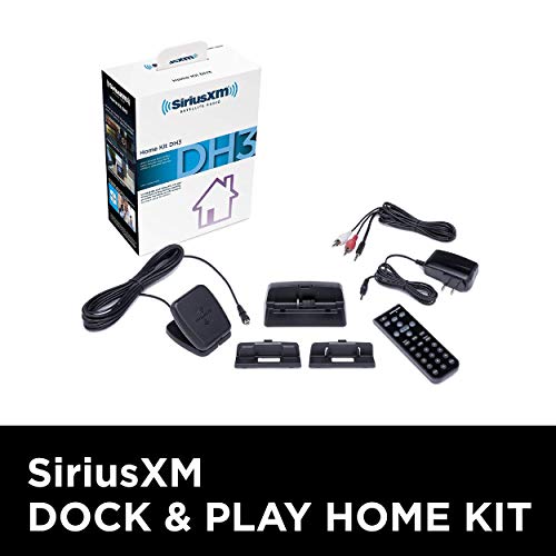 SiriusXM SXDH3 Satellite Radio Home Dock Kit with Antenna and Charging Cable (Black)