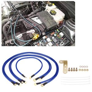 Car Ground Cable?¡§o?Universal 5Point Auto Car Earth Cable System Ground Grounding Wire Kit Racing Grounding Cable Wire Kit Car Accessories Ground Wire Straps For Cars Accord Wire Ground Kit