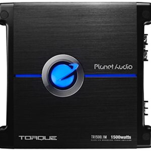 Planet Audio TR1500.1M Monoblock Car Amplifier - 1500 Watts, 2/4 Ohm Stable, Class A/B, Mosfet Power Supply, Great for Subwoofers