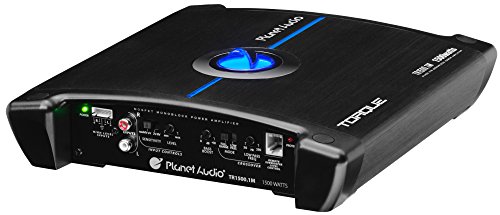 Planet Audio TR1500.1M Monoblock Car Amplifier - 1500 Watts, 2/4 Ohm Stable, Class A/B, Mosfet Power Supply, Great for Subwoofers