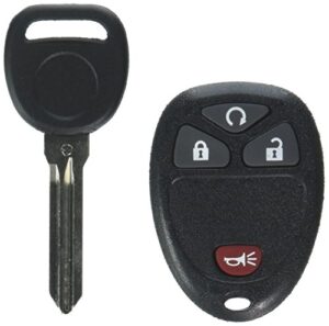 discount keyless replacement 4 button automotive keyless entry remote control transmitter 15913421 and a replacement id 46 transponder key