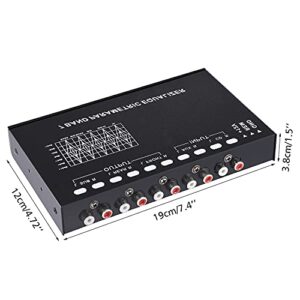 Facmogu 7-Band Car Audio Equalizer, Adjustable 7 Bands EQ Car Amplifier Graphic Equalizer with CD/AUX Input Select Switch, Front/Rear + Sub Output, for Boat RV RTV Motorcycle Car Stereo Tone Control