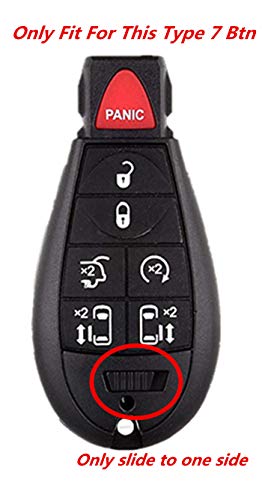 KAWIHEN Key Fob Skin Replacement for 2008-2015 Town and Country 2008-2019 Dodge Grand Caravan IYZ-C01C M3N5WY783X 56046708AB