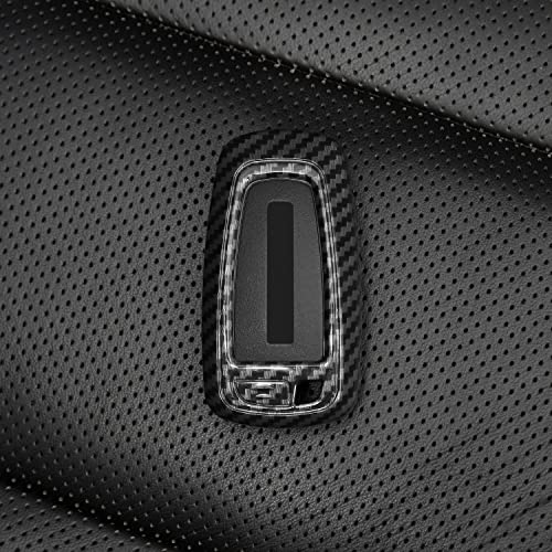 RAZPOY Key Fob Cover Shell, Key Case Cover Holder Protector Compatible with 2018-2023 Ford F-150 Explorer & 2021-2023 Ford Bronco & Bronco Sport, Carbon Fiber