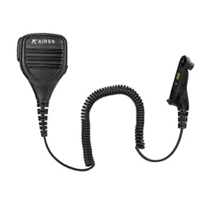 airsn shoulder mic speaker compatible with motorola xpr 6550 xpr 7550 xpr 7550e apx 6000 walkie talkie【with 3.5mm audio jack, heavy duty】 handheld microphone reinforced cable