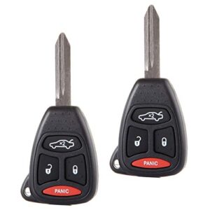 scitoo compatible with keyless shell, 2x replacement keyless entry remote head key combo fob shell case transmitter uncut blade for dodge for jeep k0bdt04a