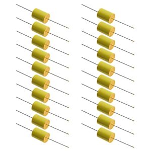 Axial Metallised Polypropylene Film Capacitor 0.47uF 470nF ±5% 630V Rated with Long Lead for Radio Amplifier Pack of 20