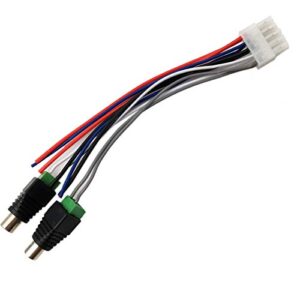aokus 1pc power input speaker wire harness 10 pin plug rca compatible with dual tbx10a amplifier