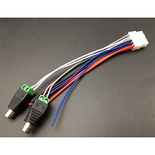 Aokus 1pc Power Input Speaker Wire Harness 10 Pin Plug RCA Compatible with Dual TBX10A Amplifier