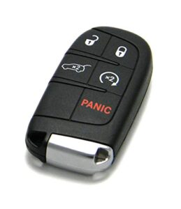 oem electronic 5-button smart key fob remote compatible with 2014-2022 jeep grand cherokee (fcc id: m3n-40821302, p/n: 68143505)