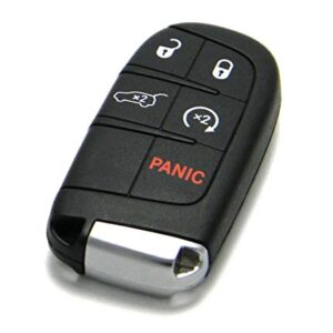 OEM Electronic 5-Button Smart Key Fob Remote Compatible with 2014-2022 Jeep Grand Cherokee (FCC ID: M3N-40821302, P/N: 68143505)