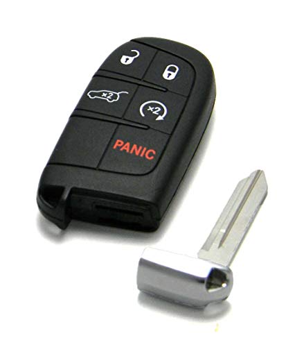 OEM Electronic 5-Button Smart Key Fob Remote Compatible with 2014-2022 Jeep Grand Cherokee (FCC ID: M3N-40821302, P/N: 68143505)