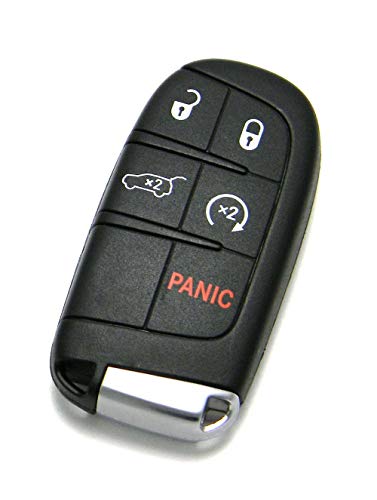 OEM Electronic 5-Button Smart Key Fob Remote Compatible with 2014-2022 Jeep Grand Cherokee (FCC ID: M3N-40821302, P/N: 68143505)