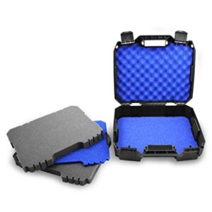 Casematix Customizable 2 Way Radio Case Fits Walkie Talkies and CB Radios Compatible with Arcshell , Baofeng , Midland , Motorola Talkabout , Retevis and Uniden and More